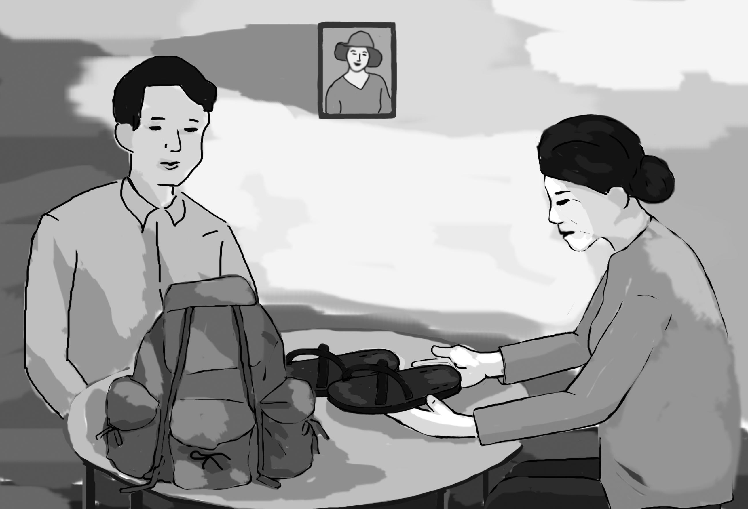 Đôi dép cao su không quai hậu